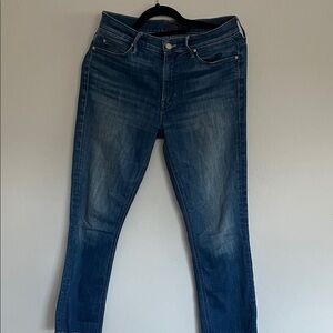 MOTHER Ankle & Cropped Blue Jeans